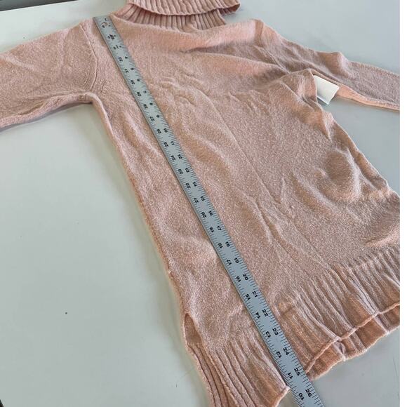 BP Sweater Womens XX Small Pink Adobe Longline Turtleneck Tunic Cozy Knit - Picture 6 of 9